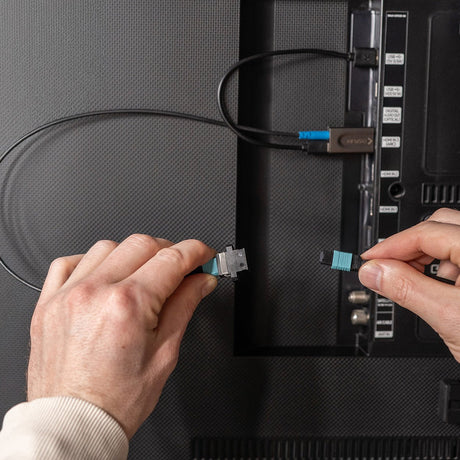 ProFibre HDMI Glasfaserkabel 8K 60Hz / 4K 120Hz | Armored MPO Pure Fibre Kabel | Abnehmbare Stecker | 48 Gbps | eARC | CEC - FeinTech