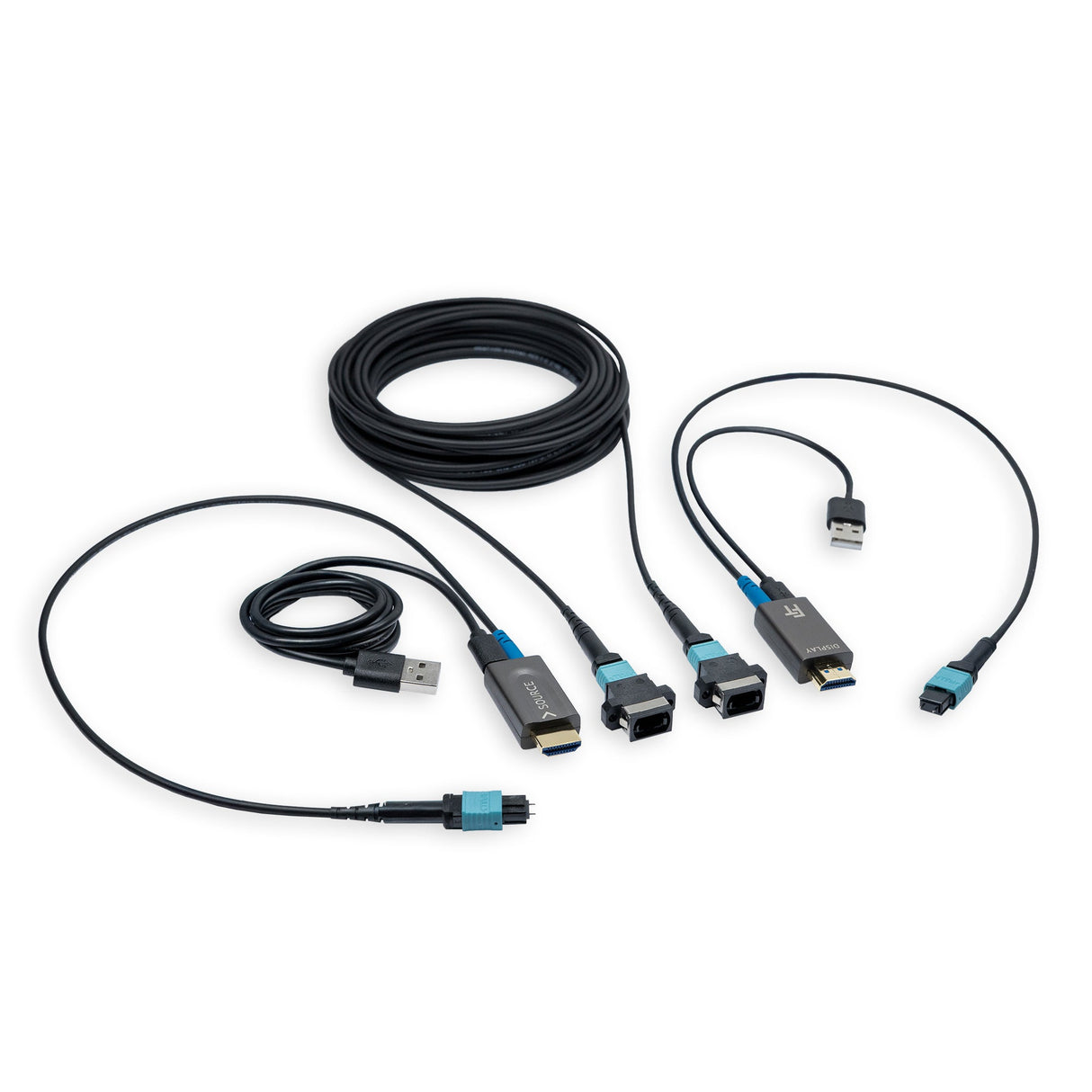 ProFibre HDMI Glasfaserkabel 8K 60Hz / 4K 120Hz | Armored MPO Pure Fibre Kabel | Abnehmbare Stecker | 48 Gbps | eARC | CEC - FeinTech