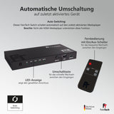SW212 HDMI 2.1 Switch 2 In 1 Out mit Audio Extractor (Toslink & AUX) - FeinTech