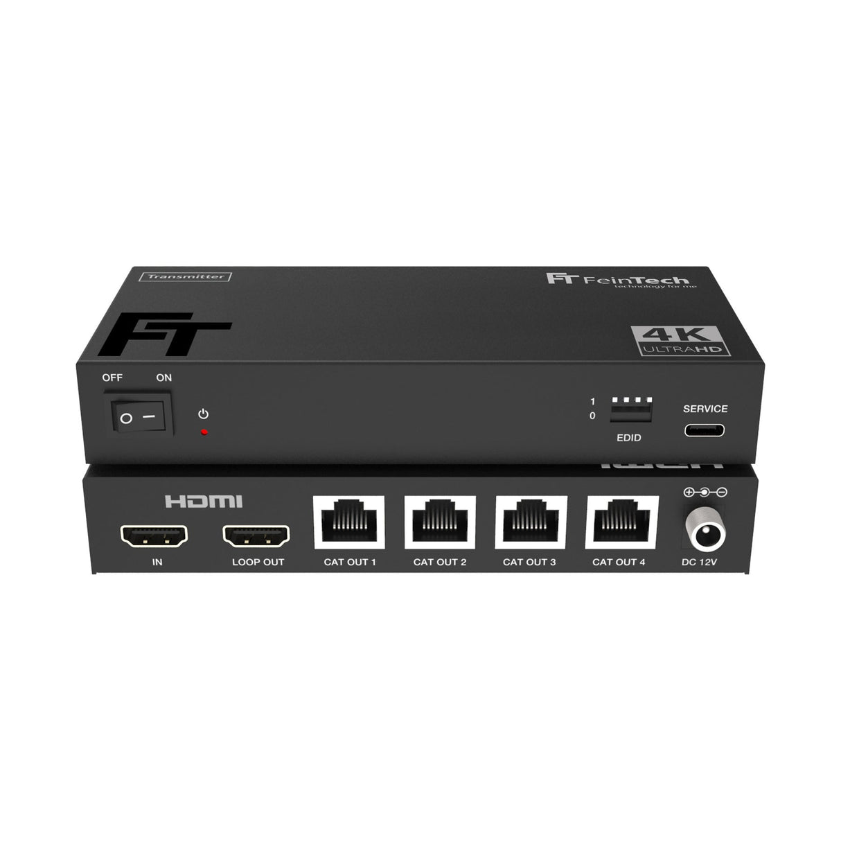 SX430 HDMI 2.0 Splitter 1 In 4 Out over CAT Extender 60m Loop Out 4K 60Hz - FeinTech