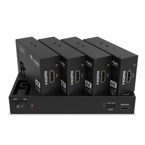 SX430 HDMI 2.0 Splitter 1 In 4 Out over CAT Extender 60m Loop Out 4K 60Hz - FeinTech