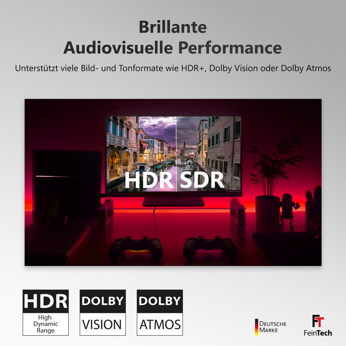 VSW14100 HDMI 2.1 Switch 4 In 1 Out | 4K 120Hz | Auto - Switching - FeinTech