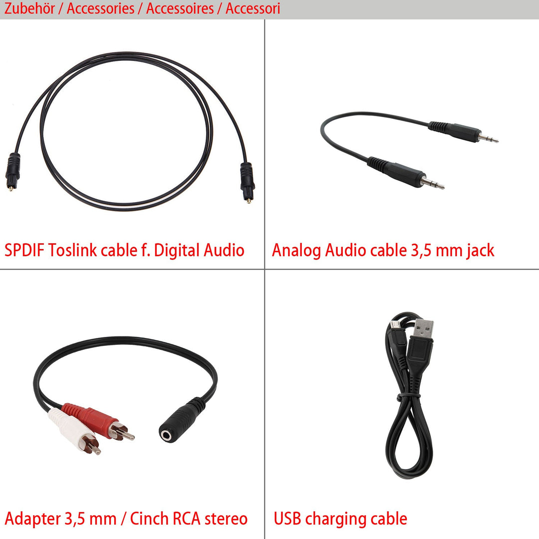 ABT00101 Bluetooth 5.0 Audio Sender Empfänger aptX mit Akku - FeinTech