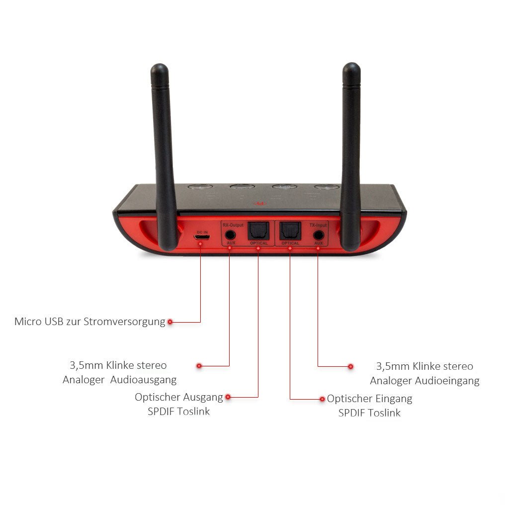 ABT00102 Bluetooth 5.0 Audio Sender Empfänger aptX - FeinTech