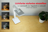 LTL00100 LED Schreibtischlampe mit USB und großer Leuchtfläche - FeinTech