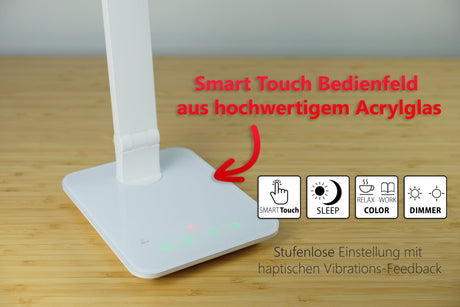 LTL00100 LED Schreibtischlampe mit USB und großer Leuchtfläche - FeinTech