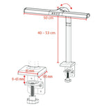 LTL00310 LED Schreibtischlampe mit Klemmfuß 50 cm weiß/silber - FeinTech