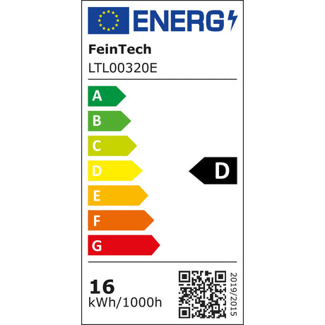 LTL00320E Große LED Schreibtischlampe mit Klemmfuß 80 cm weiß - FeinTech