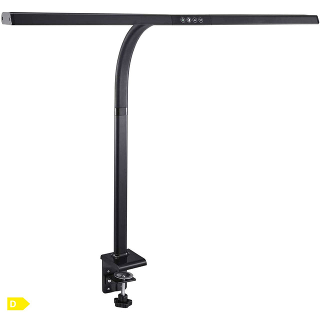 LTL00321E Große LED Schreibtischlampe mit Klemmfuß 80 cm schwarz - FeinTech