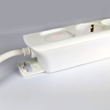 Mehrfach Steckdosenleiste mit Flachstecker und 2x USB - FeinTech