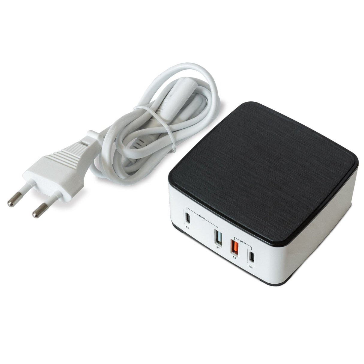 NLG00165 Mehrfach USB-Ladegerät 4 Port Ladestation 65W USB-C + USB-A - FeinTech