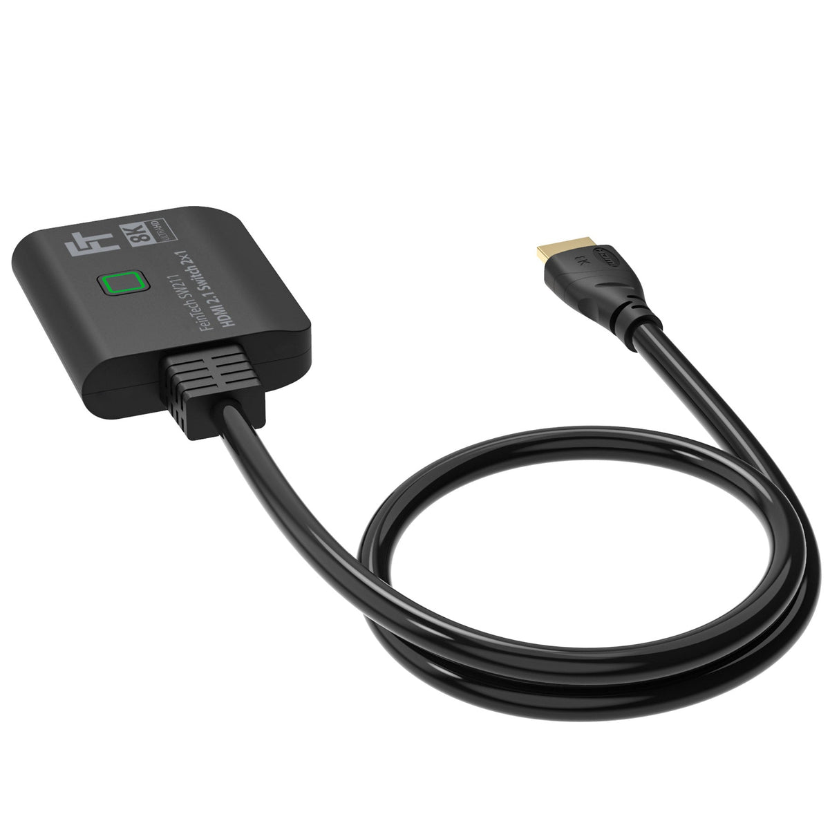 SW211 HDMI 2.1 Switch bi-direktional mit Kabel - FeinTech