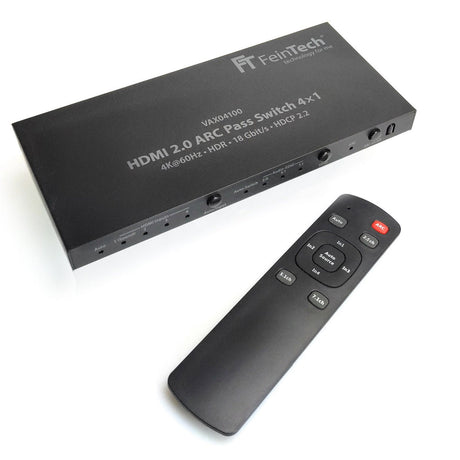VAX04100 HDMI 2.0 ARC Pass Switch 4x1 (nicht mehr erhältlich) - FeinTech