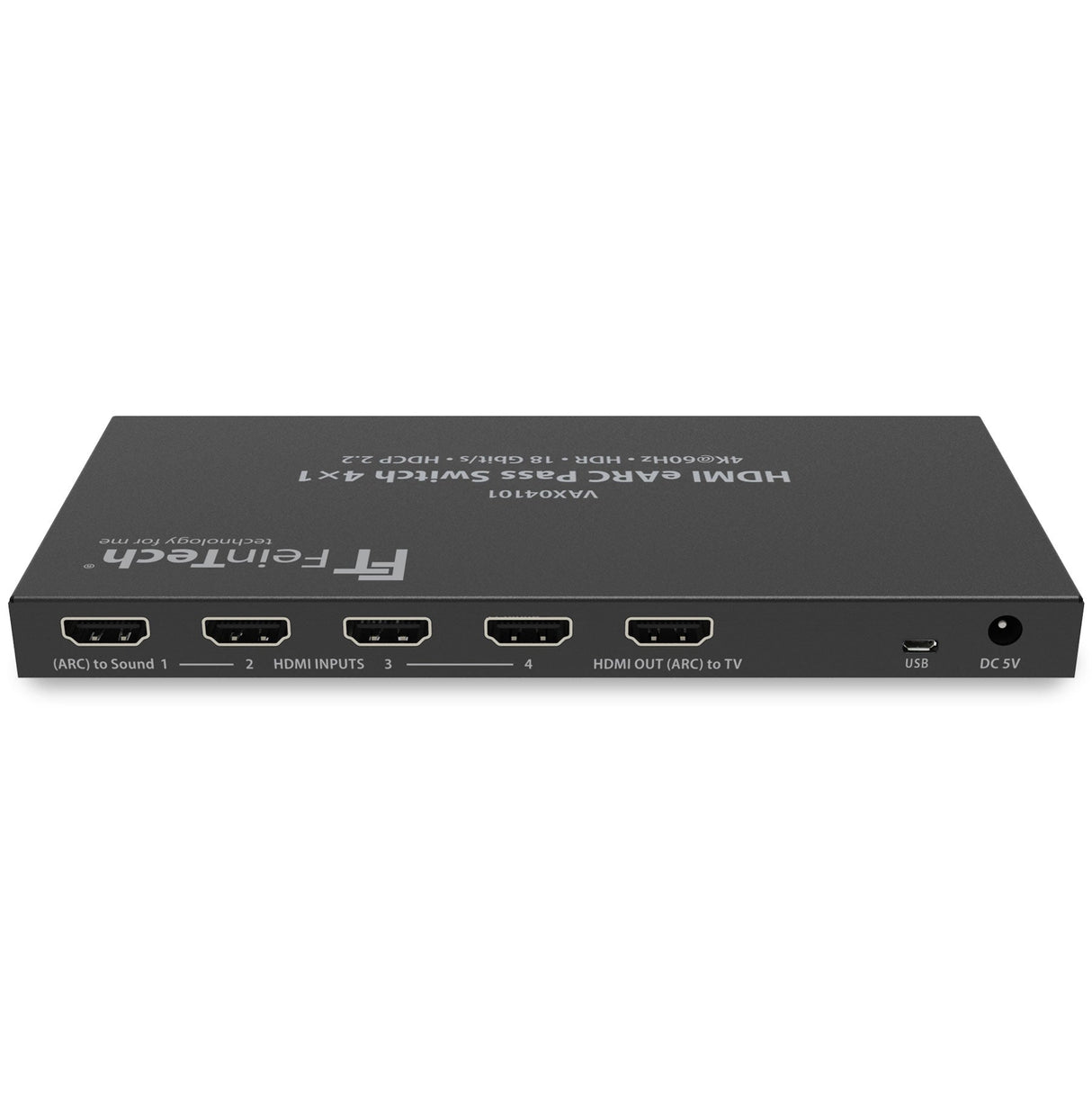 VAX04101A HDMI eARC Pass Switch 4x1 für Soundbar - FeinTech