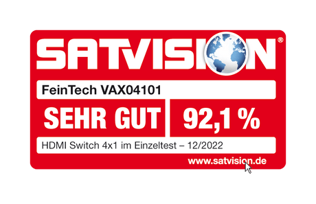 VAX04101 HDMI eARC Pass Switch 4x1 für Soundbar - FeinTech