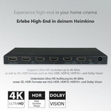 VAX04201 HDMI eARC Pass Matrix Switch 4x2 für Soundbar - FeinTech