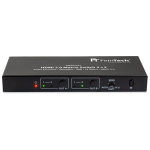 Splitter HDMI 2.1 FeinTech AX341 4 Entradas 2 Salidas - EARC, 8K 60Hz, 4K 120Hz, Extractor De Audio Y Downscaler