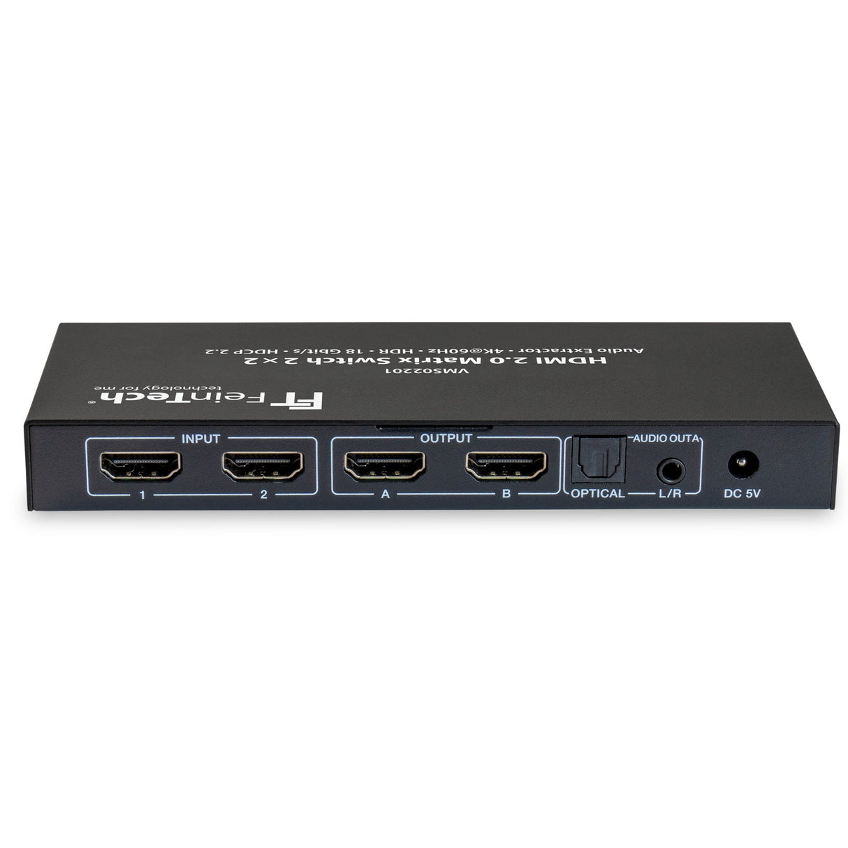 VMS02201 HDMI 2.0 Matrix Switch 2x2 mit Audio Extractor - FeinTech