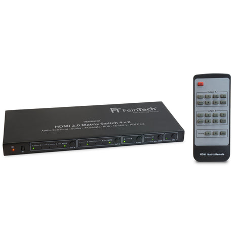 VMS04201 HDMI Matrix Switch 4 In 2 Out mit Audio Extractor - FeinTech