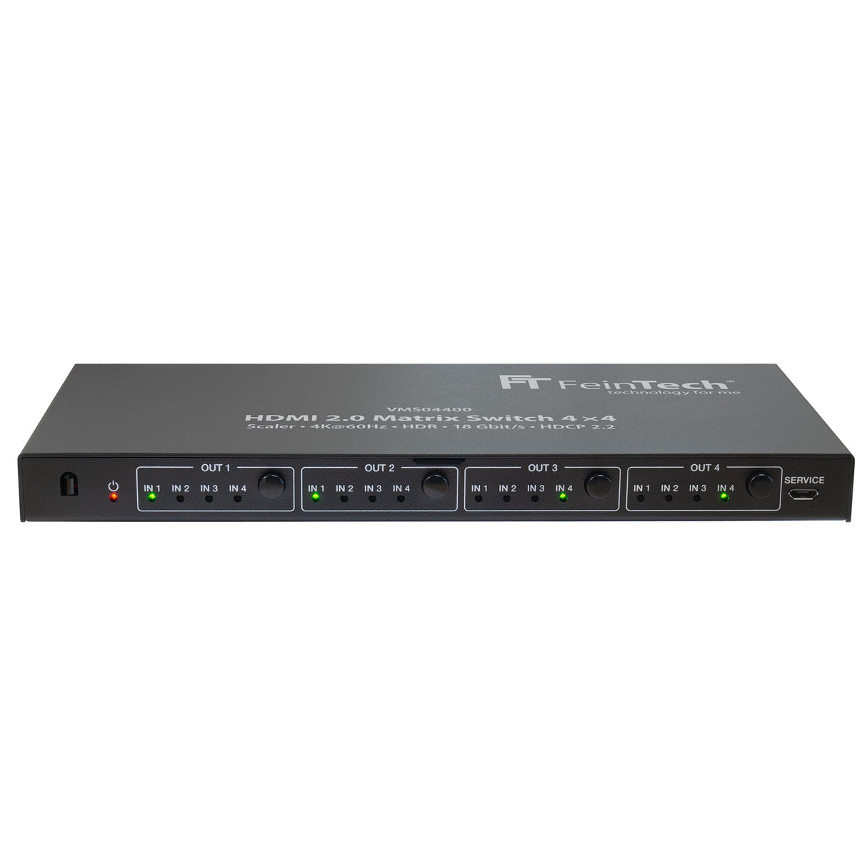 VMS04400 HDMI 2.0 Matrix Switch 4x4 mit Scaler - FeinTech