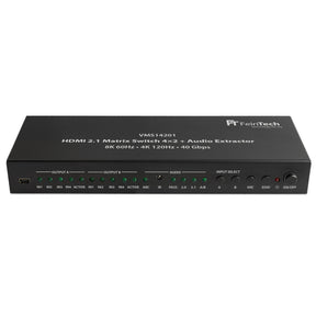 VMS14201 HDMI 2.1 Matrix Switch 4 In 2 Out mit Audio Extractor - FeinTech