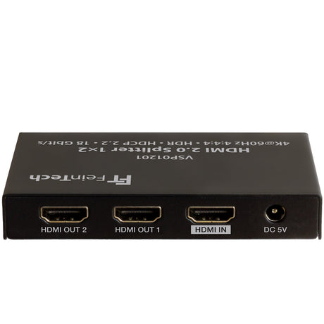 VSP01201 HDMI-Splitter 1 In 2 Out mit Downscaler & EDID-Management - FeinTech