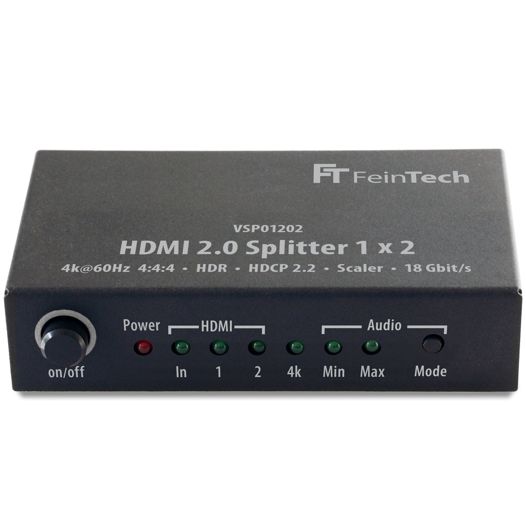 VSP01202 HDMI 2.0 Splitter 1x2 mit Audio-EDID-Management - FeinTech
