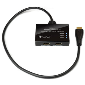 VSP01204 HDMI Splitter 1 In 2 Out inkl. Kabel | 4K 60Hz | Downscaler - FeinTech