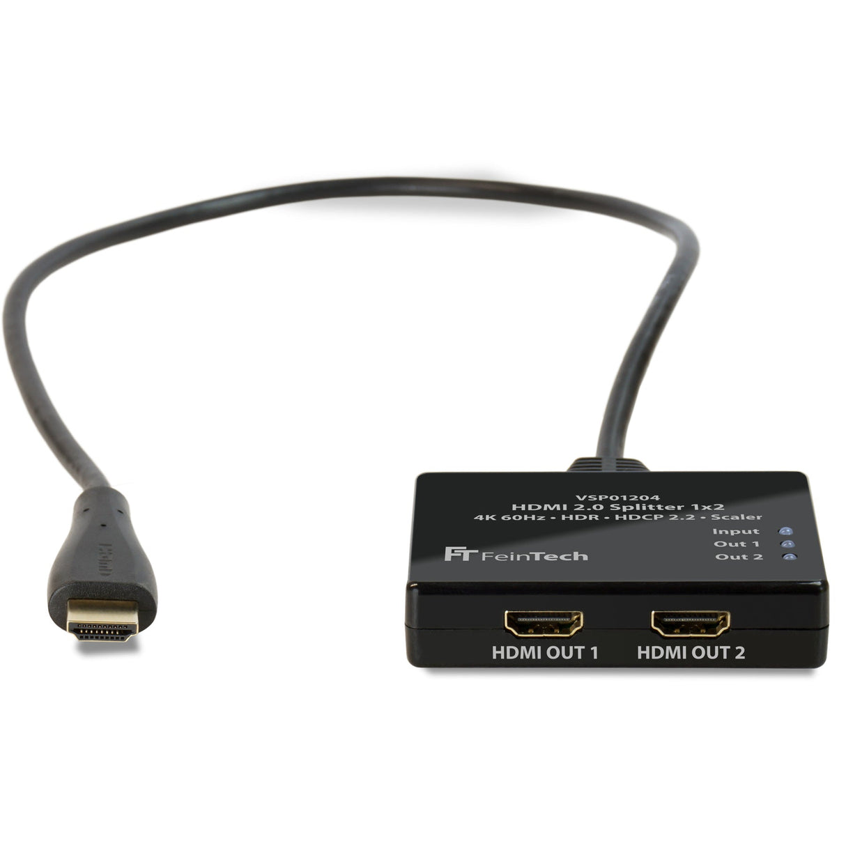 VSP01204 HDMI 2.0 Splitter 1x2 Pigtail - FeinTech