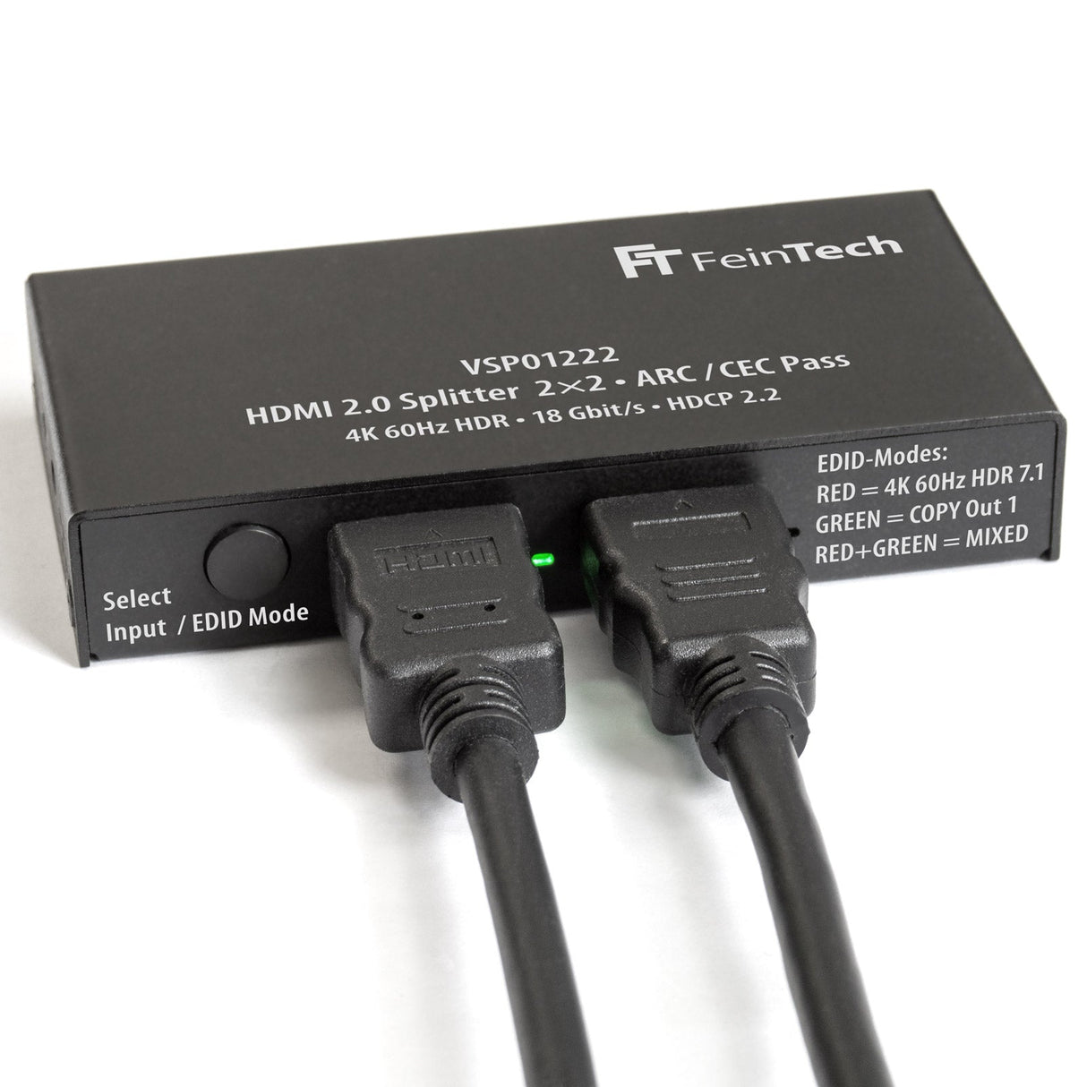 Splitter HDMI 2.0 1 Su 2 VSP01201 - 4K@60Hz HDR, HDCP 2.2, Scaler EDID, Nero - Foto 10