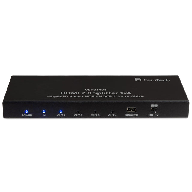 VSP01401 HDMI 2.0 Splitter 1x4 mit Downscaler - FeinTech