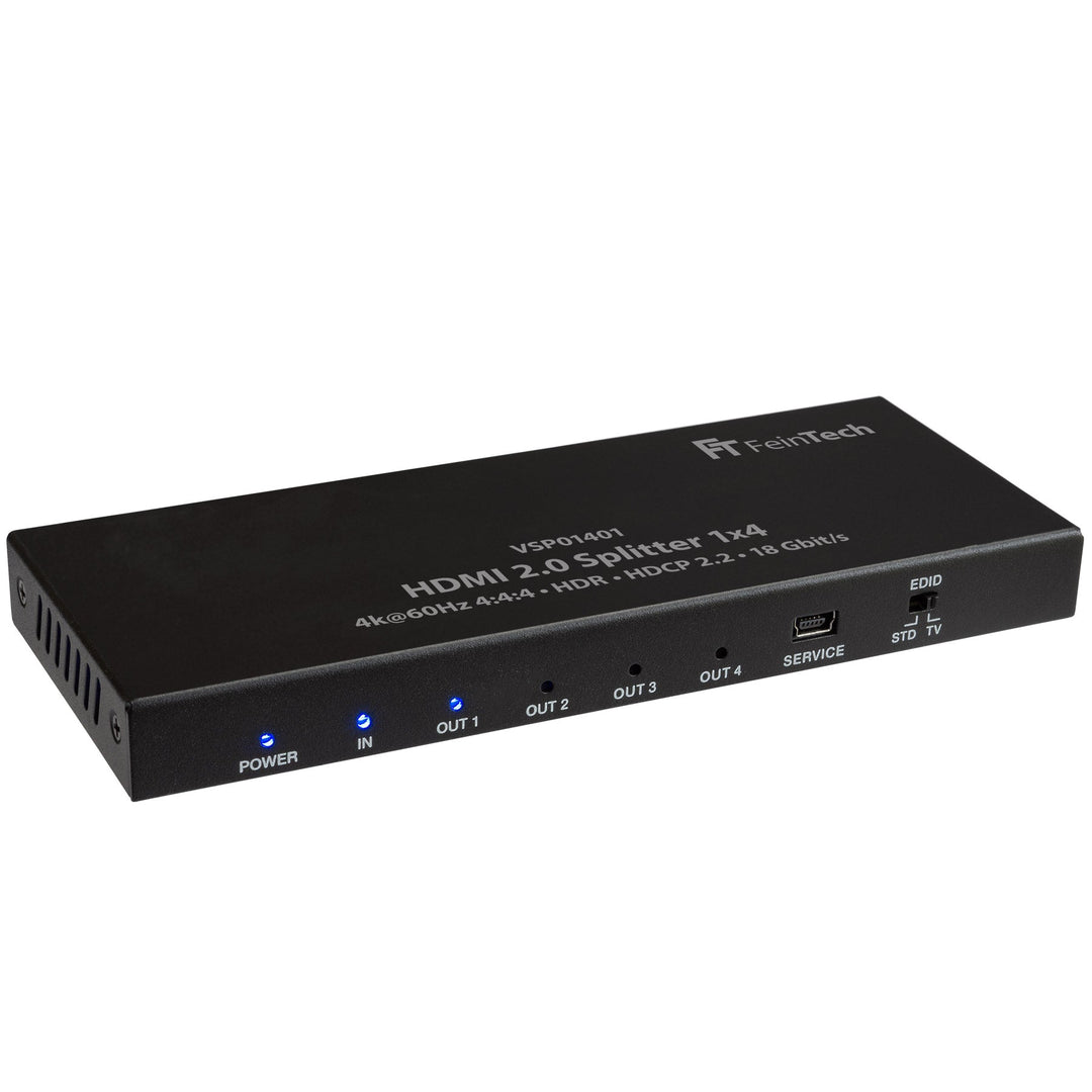 VSP01401 HDMI 2.0 Splitter 1x4 mit Downscaler - FeinTech