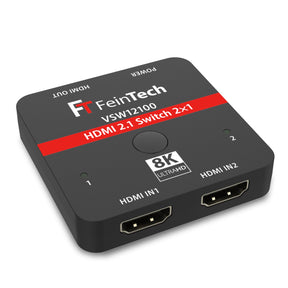 VSW12100 HDMI 2.1 Switch 2 In 1 Out | 4K 120Hz | Auto-Switching - FeinTech